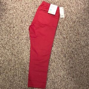 NWT Uniqlo cropped jeggings pants in red